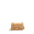 CHANEL PEARL CRUSH MINI RECTANGULAR FLAP BAG LAMBSKIN BEIGE GHW (MICROCHIP)