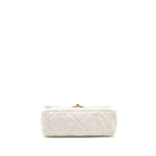CHANEL SMALL 19 BAG LAMBSKIN WHITE MULTICOLOUR HARDWARE