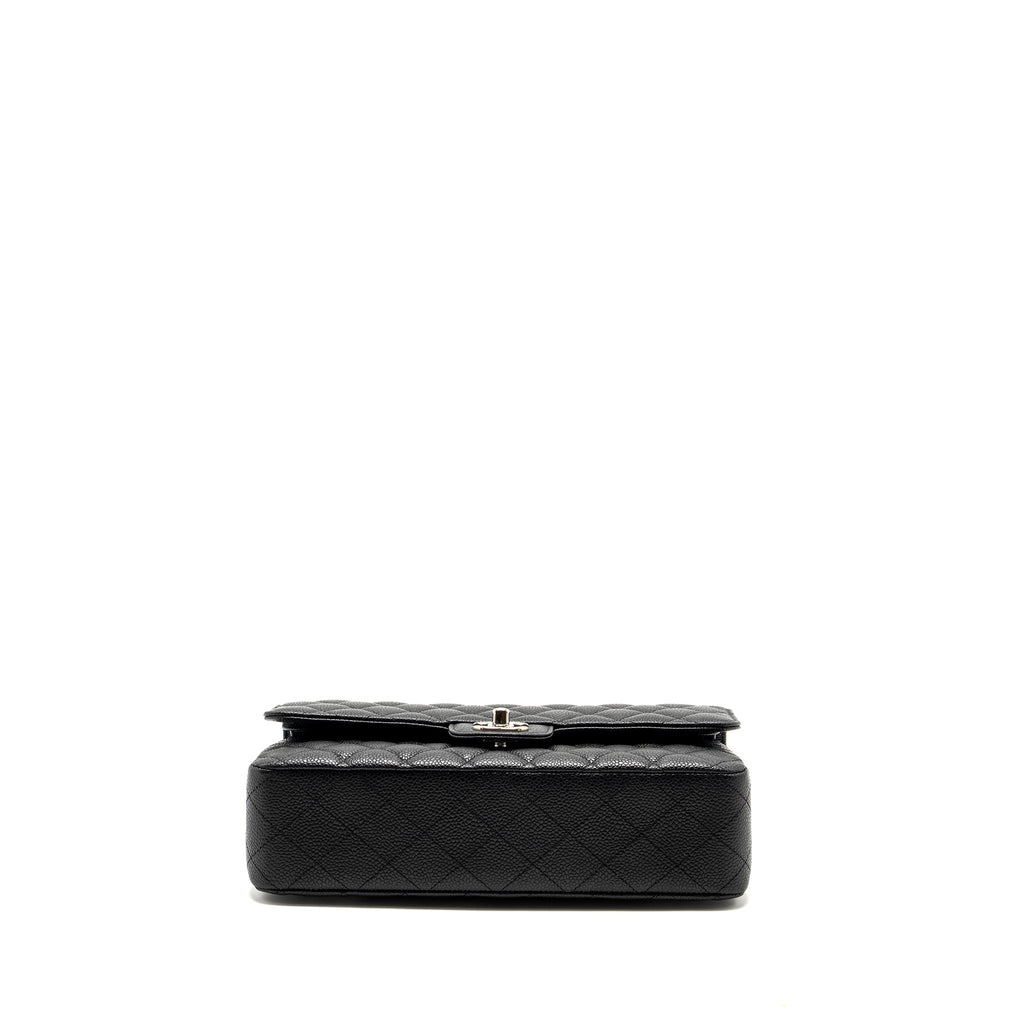 CHANEL MEDIUM CLASSIC DOUBLE FLAP BAG CAVIAR BLACK SHW