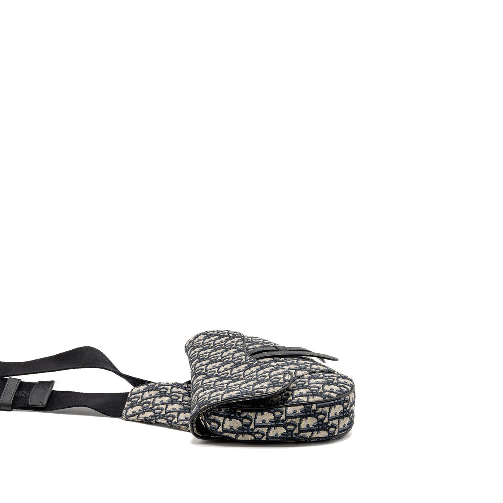 DIOR HOMME SADDLE BAG OBLIQUE JACQUARD MULTICOLOURED HARDWARE