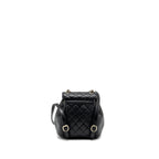 CHANEL 24P MINI DUMA BACKPACK CALFSKIN BLACK LGHW (MICROCHIP)