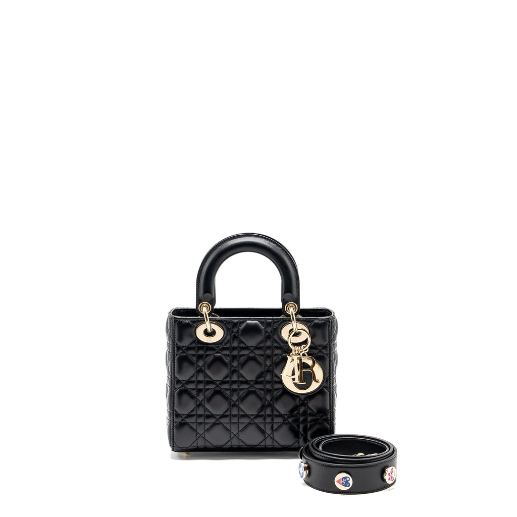 DIOR SMALL MY ABC LADY DIOR BAG LAMBSKIN BLACK LGHW