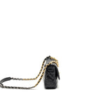 CHANEL SMALL 19 BAG GOATSKIN BLACK MULTICOLOUR HARDWARE