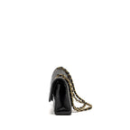 CHANEL MEDIUM CLASSIC DOUBLE FLAP BAG LAMBSKIN BLACK GHW