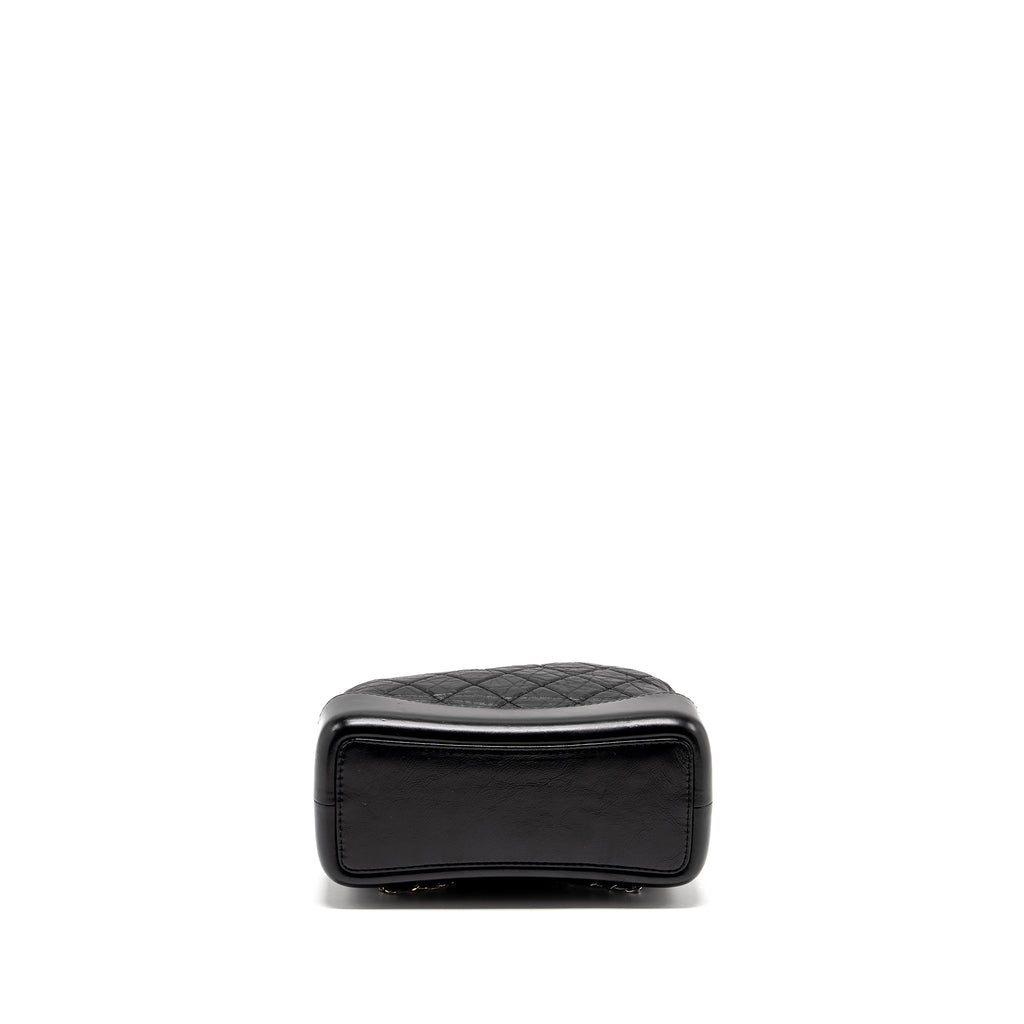 CHANEL SMALL GABRIELLE BACKPACK CALFSKIN BLACK MULTICOLOUR HARDWARE (MICROCHIP)