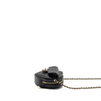 CHANEL 22S HEART BAG LAMBSKIN BLACK LGHW (MICROCHIP)