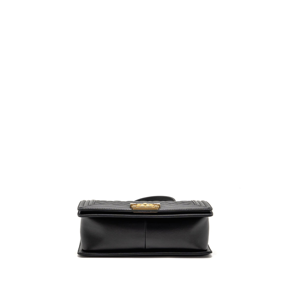 CHANEL MEDIUM BOY BAG CALFSKIN BLACK GHW (MICROCHIP)