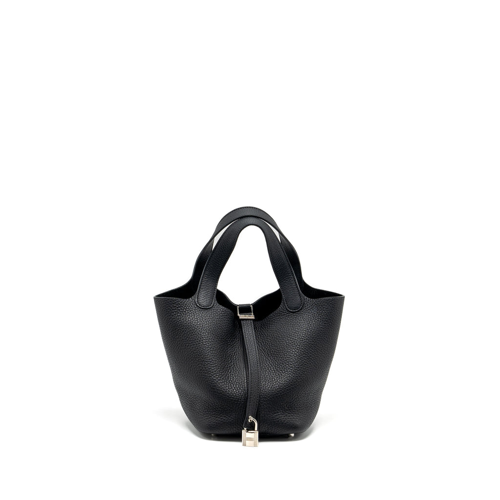 Hermes Picotin 18 Lock bag Clemence black SHW