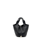 Hermes Picotin 18 Lock bag Clemence black SHW