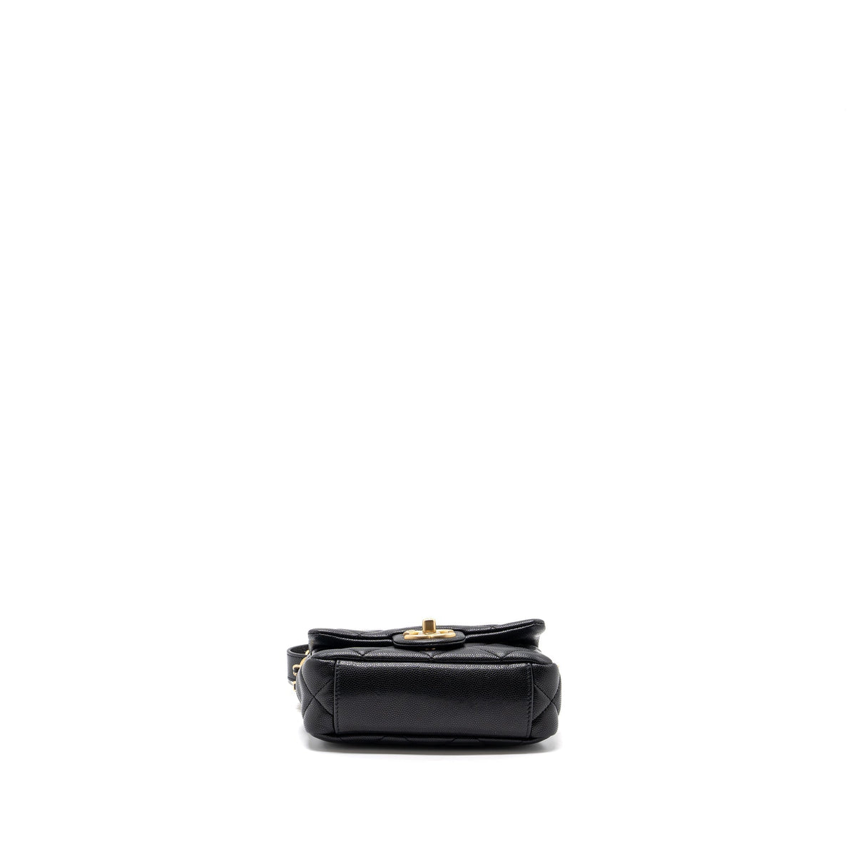 CHANEL MINI TWIST YOUR BUTTON SQUARE FLAP BAG CAVIAR BLACK GHW