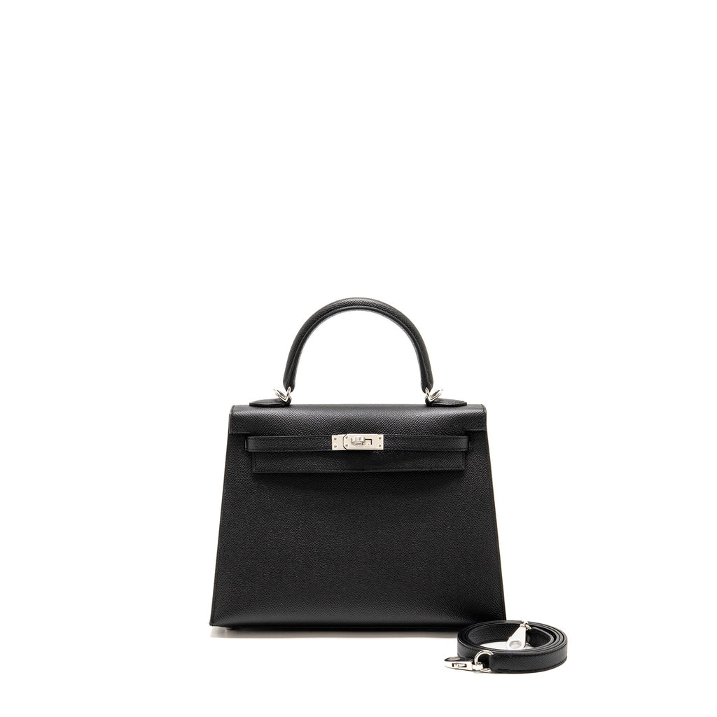 Hermes kelly 25 Epsom black SHW