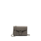 GUCCI DIONYSUS LEATHER MINI CHAIN BAG CALFSKIN GREY SHW