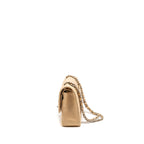 CHANEL MEDIUM CLASSIC DOUBLE FLAP BAG CAVIAR BEIGE SHW