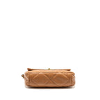 CHANEL LARGE 19 BAG 30CM LAMBSKIN CARAMEL MULTICOLOUR HARDWARE (MICROCHIP)