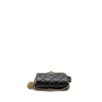 CHANEL MINI TWIST YOUR BUTTON SQUARE FLAP BAG CAVIAR BLACK GHW