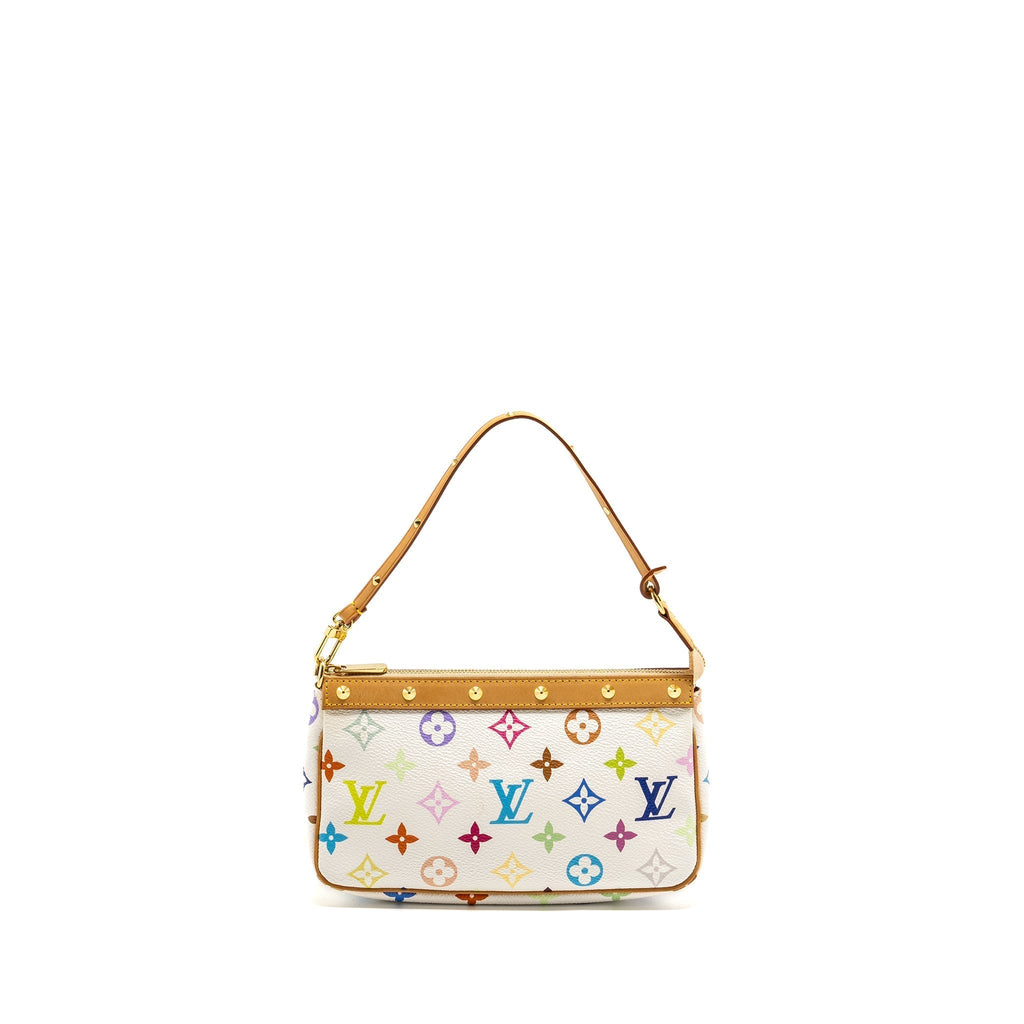 LOUIS VUITTON POCHETTE ACCESSORIES CANVAS WHITE MULTICOLOUR GHW