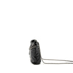 CHANEL MINI 22 BAG SHINY CALFSKIN BLACK SHW (MICROCHIP)