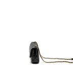 CHANEL 22B MINI FLAPBAG LAMBSKIN BLACK GHW (MICROCHIP)
