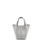 HERMES PICOTIN 18 LOCK BAG CLEMENCE BLEU PALE GHW