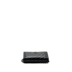 CHANEL BOY WALLET ON CHAIN LAMBSKIN BLACK RUTHENIUM HARDWARE