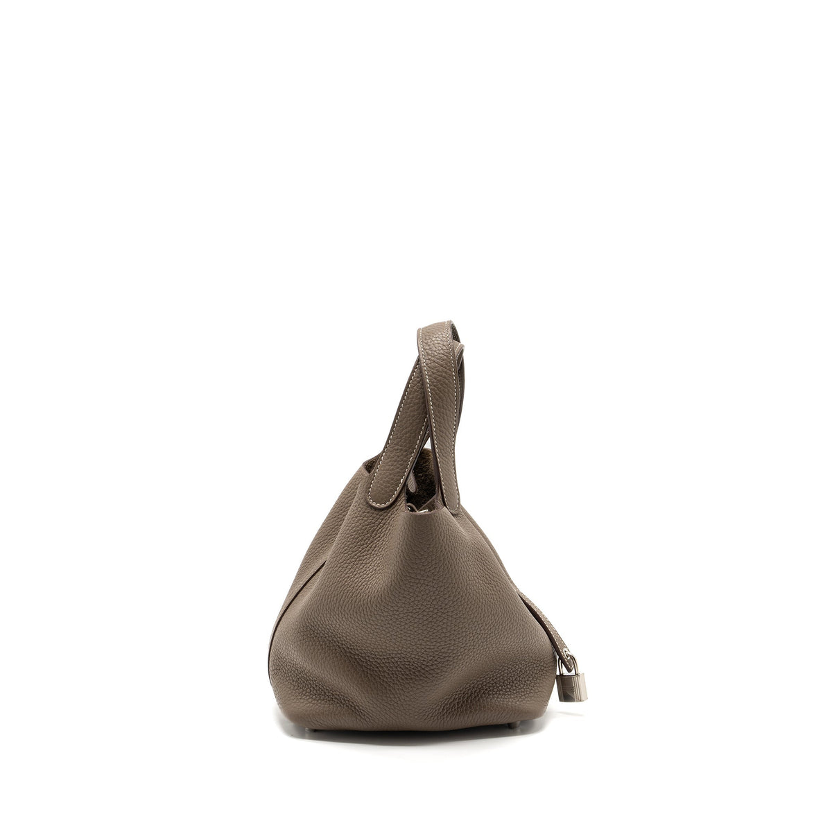 Hermes Picotin 18 Lock Bag Clemence Etoupe SHW