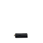 CHANEL PEARL CRUSH MINI FLAP WALLET WITH CHAIN LAMBSKIN BLACK GHW (MICROCHIP)