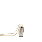 CHANEL VINTAGE MEDIUM CLASSIC DOUBLE FLAP BAG LAMBSKIN WHITE GHW
