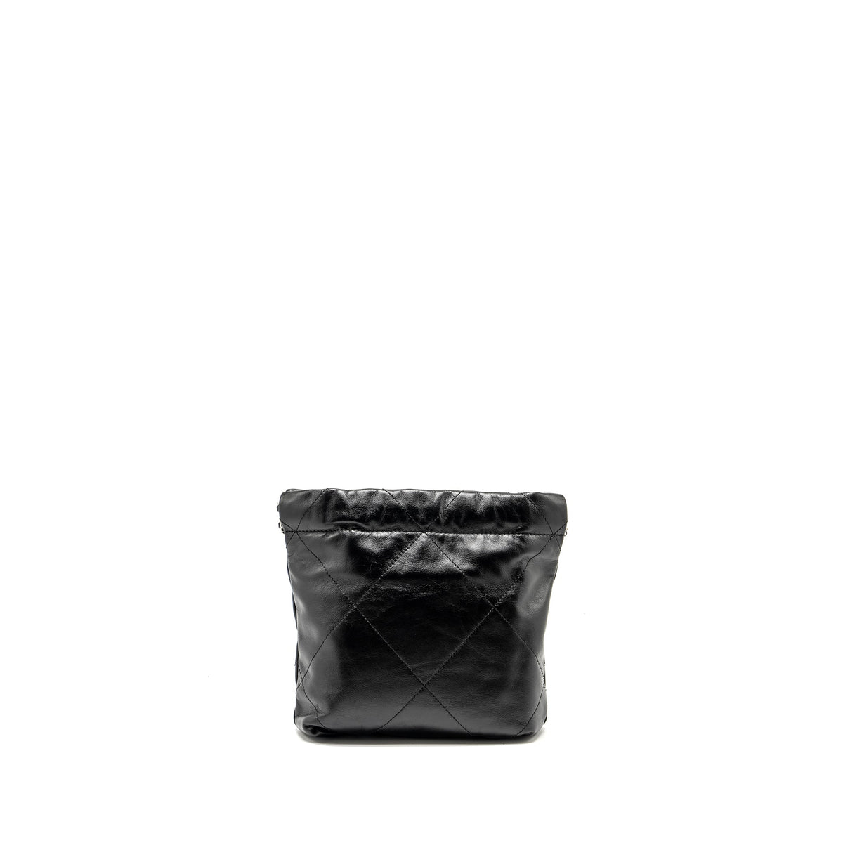 CHANEL MINI 22 BAG SHINY CALFSKIN BLACK SHW (MICROCHIP)