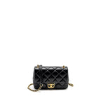 CHANEL 22B MINI FLAPBAG LAMBSKIN BLACK GHW (MICROCHIP)