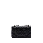CHANEL MEDIUM CLASSIC DOUBLE FLAP BAG CAVIAR BLACK SHW (MICROCHIP)