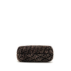 FENDI MEDIUM FENDI FIRST CLUTCH BAG SHEARLING BROWN GHW