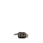 CHANEL GOLD CLUTH O CHAIN VERTICAL PHONE HOLDER LAMBSKIN BLACK GHW