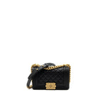 CHANEL SMALL BOY BAG CAVIAR BLACK GHW