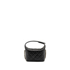 CHANEL QUILTED HOBO BAG CAVIAR BLACK GHW (MICROCHIP)