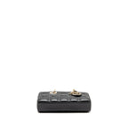 DIOR SMALL LADY D-JOY BAG CANNAGE LAMBSKIN BLACK LGHW