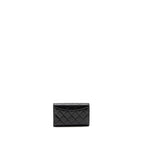CHANEL CLASSIC FLAP WALLET CAVIAR BLACK SHW (MICROCHIP)