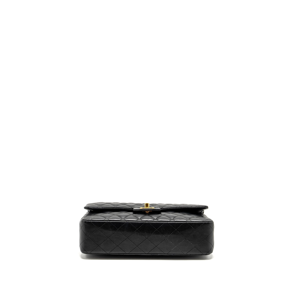CHANEL  MEDIUM CLASSIC DOUBLE  FLAP BAG LAMBSKIN BLACK GHW