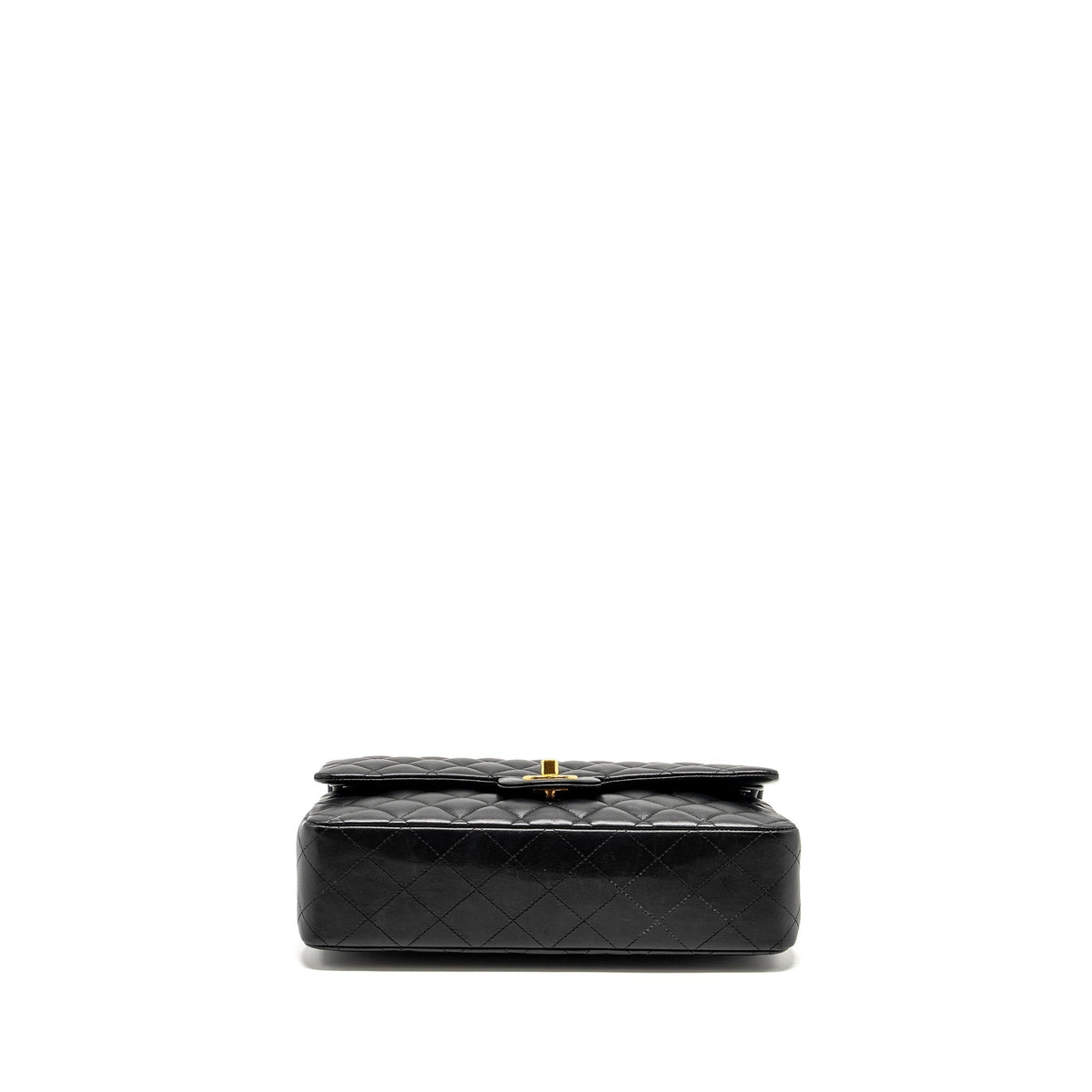 CHANEL  MEDIUM CLASSIC DOUBLE  FLAP BAG LAMBSKIN BLACK GHW