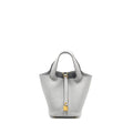 HERMES PICOTIN 18 LOCK BAG CLEMENCE BLEU PALE GHW