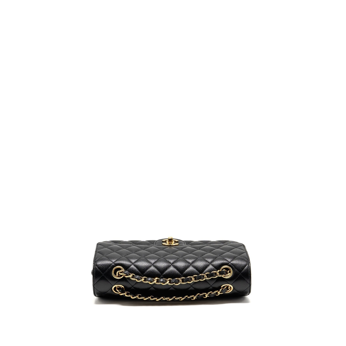 CHANEL MEDIUM CLASSIC DOUBLE FLAP BAG CAVIAR BLACK LGHW