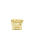 CHANEL 23S MINI 22 BAG SHINY CALFSKIN LIGHT YELLOW BRUSHED GHW (MICROCHIP)