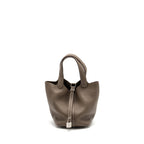 Hermes Picotin 18 Lock Bag Clemence Etoupe SHW