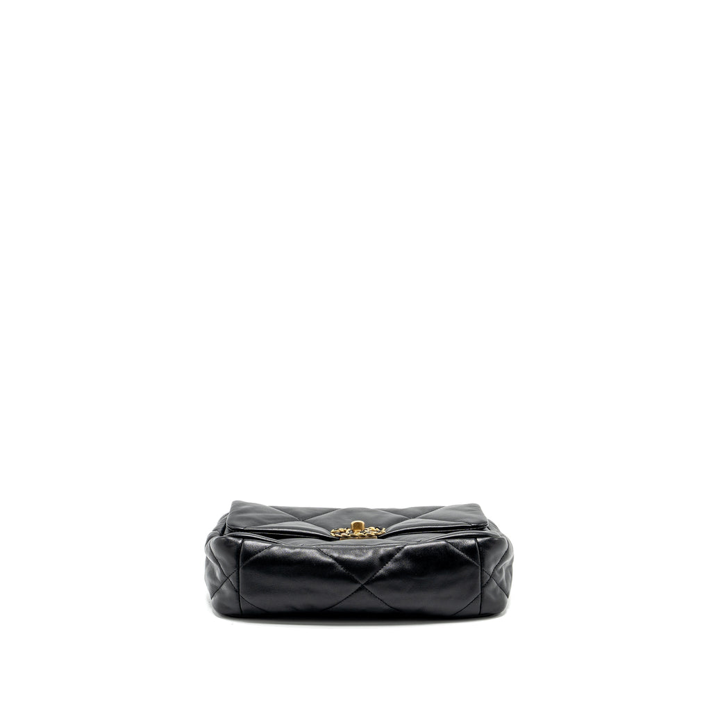 CHANEL SMALL 19 BAG LAMBSKIN BLACK MULTICOLOUR HARDWARE (MICROCHIP)