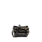 CHANEL SMALL GABRIELLE HOBO BAG LIMITED EDITION SEQUINS BLACK/GOLD MULTICOLOURED HARDWARE