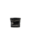 CHANEL MINI 22 BAG SHINY CALFSKIN BLACK SHW (MICROCHIP)