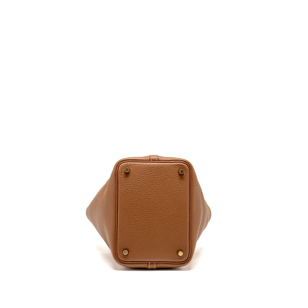 Hermes Picotin 18 Lock Bag Clemence Gold GHW