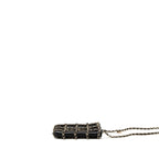 CHANEL GOLD CLUTH O CHAIN VERTICAL PHONE HOLDER LAMBSKIN BLACK GHW