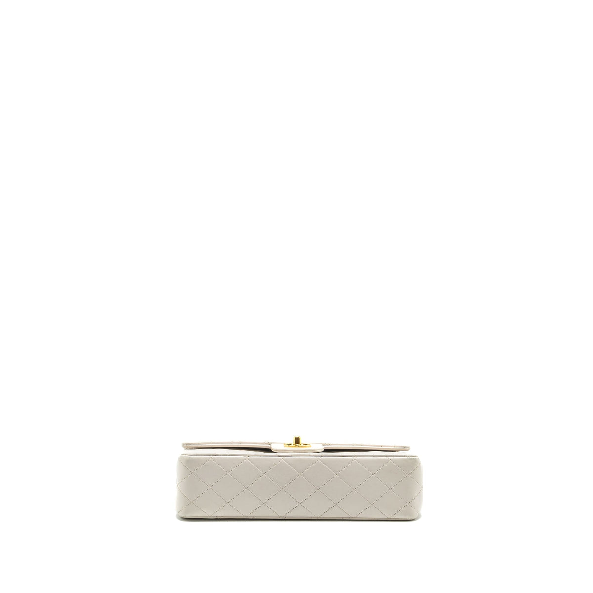 CHANEL VINTAGE MEDIUM CLASSIC DOUBLE FLAP BAG LAMBSKIN WHITE GHW