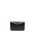 CHANEL SMALL 2.55 REISSUE DOUBLE FLAP BAG AGED CALFSKIN BLACK GHW (MICROCHIP)
