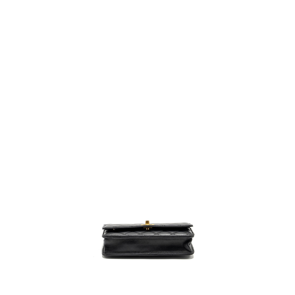 CHANEL 23A LION CHARMS WALLET ON CHAIN LAMBSKIN BLACK GHW (MICROCHIP)